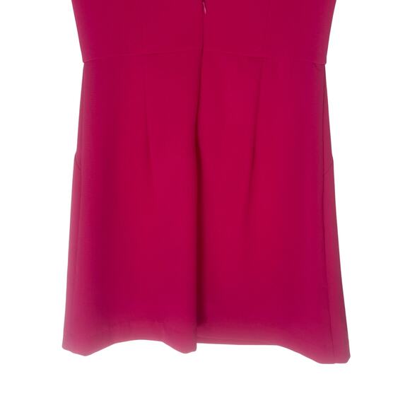 Lucy Paris Hot Pink Sleeveless Bodycon To Knee Fitted Event Career Dress Size M - Picture 6 of 9